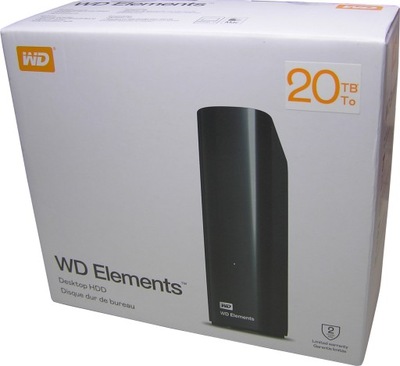 DYSK ZEWNĘTRZNY WD ELEMENTS DESKTOP 20TB USB 3.0