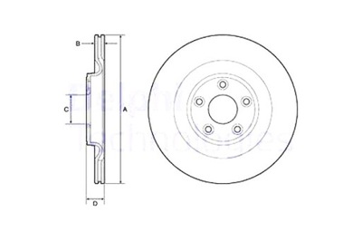 DELPHI DISCOS DE FRENADO 2 PIEZAS PARTE TRASERA JAGUAR F-TYPE XJ 2.0-5.0 10.09-  