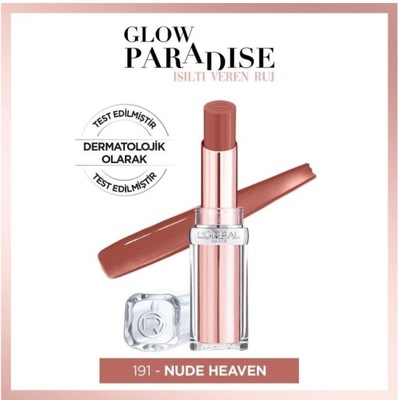 LOREAL POMADKA DO UST GLOW PARADISE 191 NUDE HEAVEN 5ml