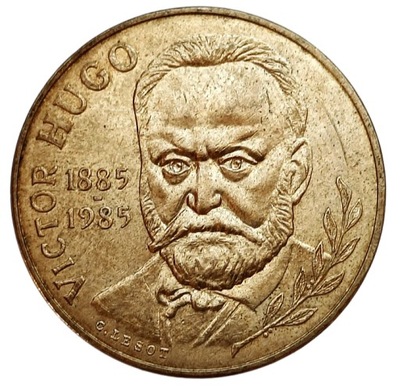 FRANCJA 10 FRANC 1985 VICTOR HUGO - OKOLICZNOŚCIOWA