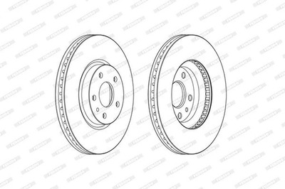 КОМПЛЕКТ. ТОРМОЗНОЙ ДИСК ТОРМОЗНЫХ ПЕРЕД L/P FORD MONDEO V 1.0-2.0H 09.14- FERODO DDF23