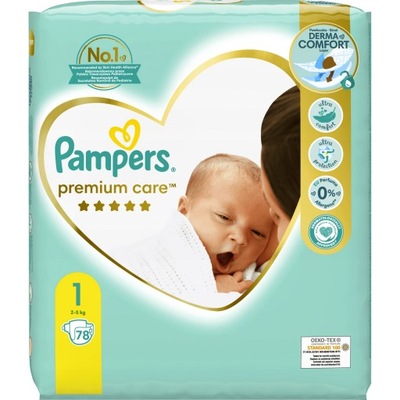 Pieluszki PAMPERS Premium Care Newborn 1 2-5kg 78x