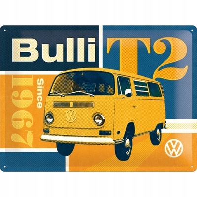 PLACA SZYLD VOLKSWAGEN T2 OGOREK BULLI VW 30X40  