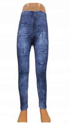 LEGGINSY getry LEGINSY jeansowe JEANS - 158