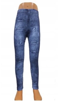 LEGGINSY getry LEGINSY jeansowe JEANS - 164