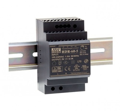 HDR-60-24 Zasilacz na szynę DIN 60W 24V 2.5A