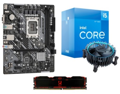 Zestaw Intel i5-12400 + H610M M.2 + 8GB 3200