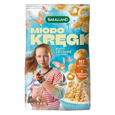 Bakalland Kleks Płatki Miodo Kręgi 250 g