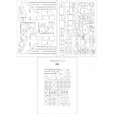 Szkielet do samolotu Mirage F1CZ - MS Model 013