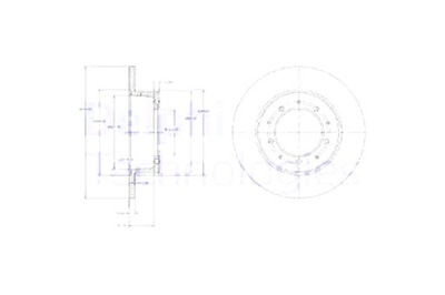 DELPHI DISCOS DE FRENADO 2 PIEZAS PARTE TRASERA LAND ROVER 110 127 88 109 MK 3 90  