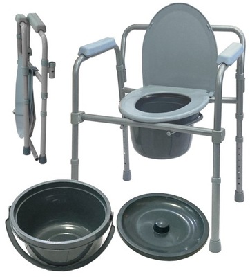 Krzesło toaletowe WC dla osób starszych składane