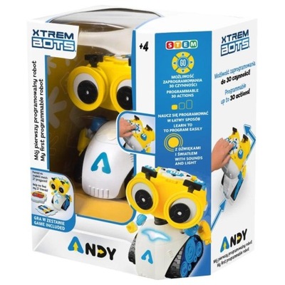 Xtrem Bots Robbie Robot interaktywny Andy, robot do nauki programowania