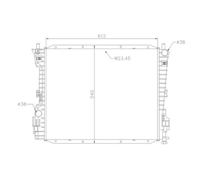 Ford mustang 05 - 15 радиатор 9r3z-8005b фото №1