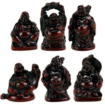 Czerwony Budda - 6 statuetek