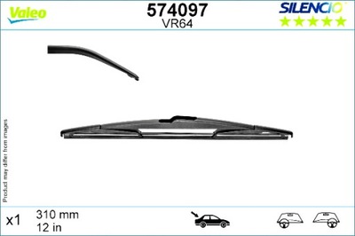 VALEO LIMPIAPARABRISAS ESCOBILLAS SZKIELETOWE PARTE TRASERA 1SZT. SILENCIO 310MM HYUNDAI  