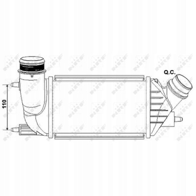 INTERCOOLER CITROEN C8 02-, EXPERT 07-, 807 02-, JUMPY 07- 2.0HDi NRF