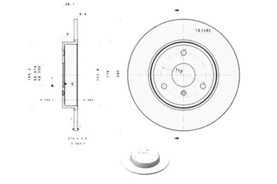 ДИСКИ ТОРМОЗНЫЕ ТОРМОЗНЫЕ BREMBO 4514210112 15062 240110033