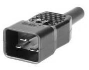 MicroConnect Adapter zasilania IEC z wtyczką C20