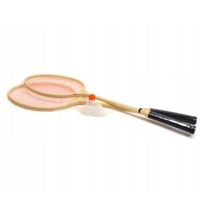 BADMINTON DREWNIANY ZESTAW RAKIETKI LOTKA 130-02631 DROMADER