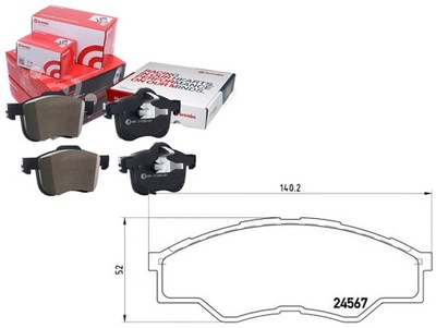 TRINKELĖS STABDŽIŲ TOYOTA HILUX 06- PRIEK. BREMBO 