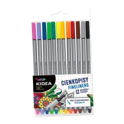 CIENKOPISY 12 KOLORÓW KIDEA