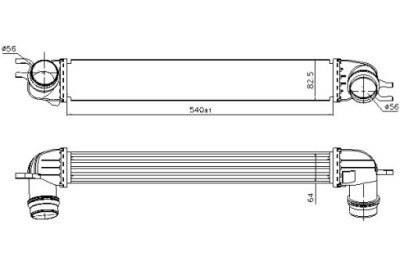 Nissens інтеркулер mini r56 r57 r58 r59 c фото №1
