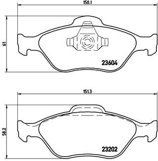 КОЛОДКИ HAM. ПЕРЕДНЯ XTRA FRONT TEVES FORD/FORD AUSTRALIA/FORD USA/MAZDA