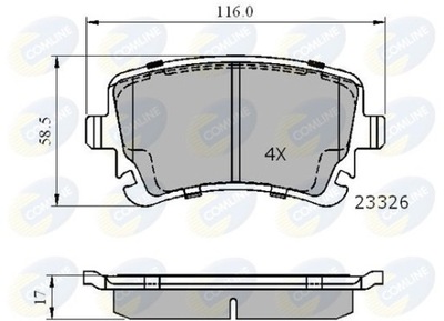 ZAPATAS DE FRENADO COMLINE /-CZ/ (ODP.GDB1516) VAG A  