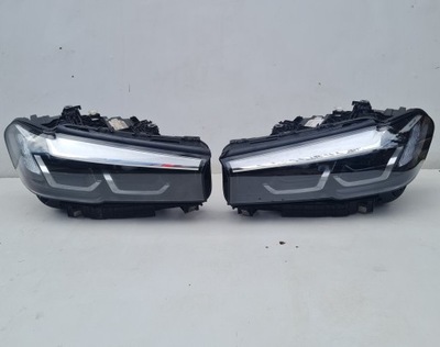 FARO IZQUIERDA DERECHA JUEGO BMW 5 G30 G31 LCI RESTYLING COMPLETO DIODO LUMINOSO LED EUROPA ESTADO MUY BUENO  