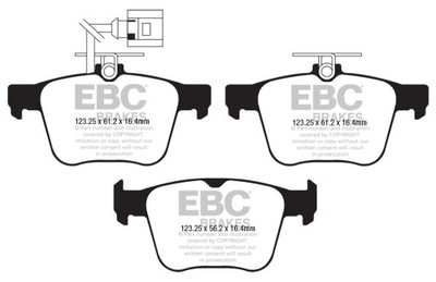 ZAPATAS PARTE TRASERA EBC AMARRILLO STUFF AUDI RS3 8V| RSQ3 F3 | TT RS 8S DP42295  