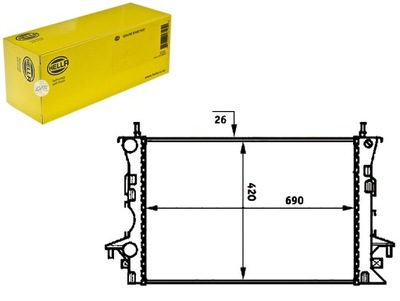 HELLA RADUADOR DEL MOTOR - SISTEMA DE REFRIGERACIÓN DEL MOTOR  