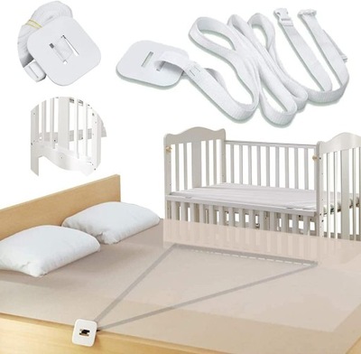 Pasek do łóżeczka dziecięcego, mocowanie łóżka pomocniczego, pasek do łóżka