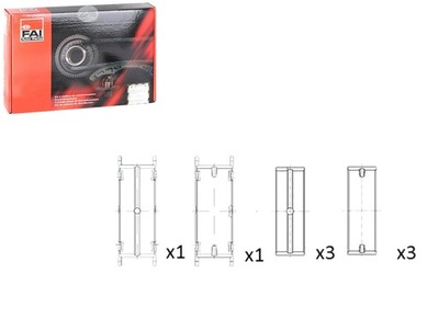 PIEZAS INSERTADAS GL FAI BM1013-STD CITROEN C5 3 C6 JAGUAR S-TYPE XF XJ LAND  