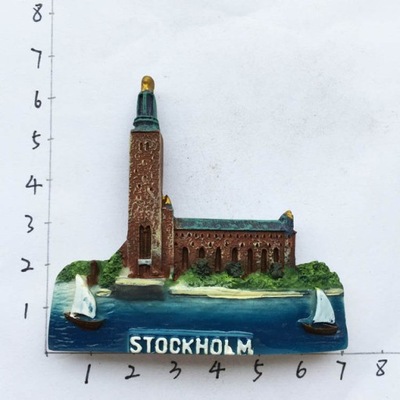 Sztokholm 2 szwedzkie magnesy na lodówkę pamiątka