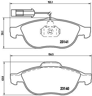 ZAPATAS HAM. PARTE DELANTERA ALFA ROMEO 156 2,0-2,5 97-  