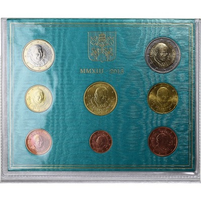Watykan, 1 Cent to 2 Euro, 2013, Rome, Benoit XVI,