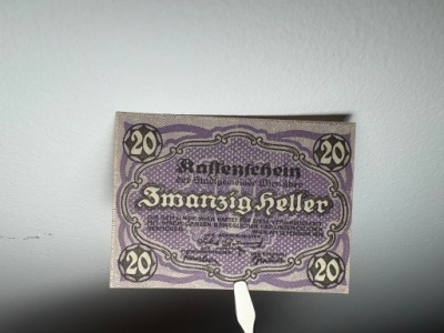 Notgeld 20 hellerów 1920 Wiedeń Austria