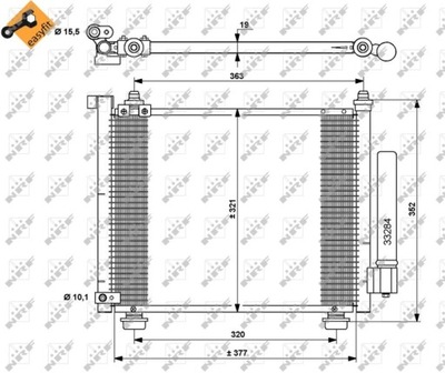 КОНДЕНСАТОР КОНДИЦИОНЕРА OPEL AGILA 03- NRF35764