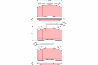 PADS BRAKE ALFA FRONT 147/156/GT 3,2 GTA 02-10 Z SENSOR GDB1603  