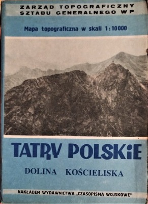 Mapa topograf Tatry Polskie Dolina KOŚCIELISKA1988