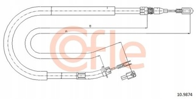 COFLE 10.9874 CABLE FRENOS DE MANO  