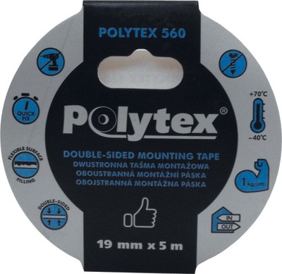Taśma Polytex 560 19mm x 1,1mm 5mb.