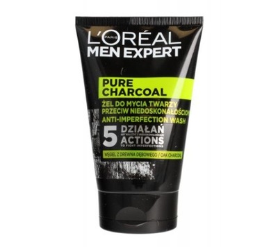 Loreal Men Expert Pure Charcoal Żel do Mycia Twarz