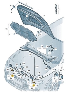 NUEVO ORIGINAL AUDI OE CLAVIJA PLASKA Z MECHANIZMEM BLOKUJACYM 8D0973822  