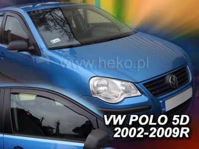 DEFLECTORES VENTANAS VOLKSWAGEN VW POLO 2002-09 9N PARTE DELANTERA  