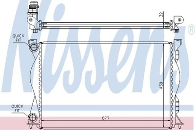 NISSENS NIS 60235A РАДІАТОР ВОДИ ЕЛЕКТРО