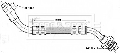 BORG & BECK BBH7155 ПАТРУБОК ТОРМОЗНОЙ ELASTYCZ