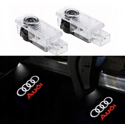 AUDI DIODO LUMINOSO LED LOGOTIPO HD PROYECTOR A3 A4 A5 A6 A8 Q3 Q5 Q7  