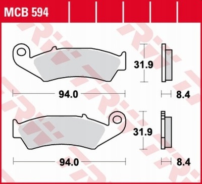 КОЛОДКИ ГАЛЬМІВНІ TRW MCB594