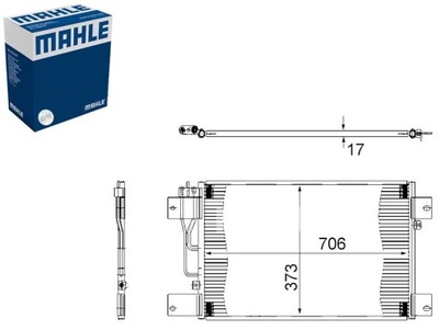 КОНДЕНСАТОР КОНДИЦІОНЕРА 720X390X16 SCANIA P G R T 01.03- MAHLE